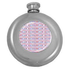 Nautical Digital Paper Nautical Boat Round Hip Flask (5 Oz) by anzea