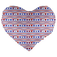 Nautical Digital Paper Nautical Boat Large 19  Premium Heart Shape Cushions by anzea