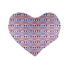 Nautical Digital Paper Nautical Boat Standard 16  Premium Flano Heart Shape Cushions by anzea