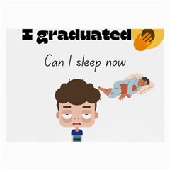 I Graduated Can I Sleep Now  Large Glasses Cloth (2 Sides)