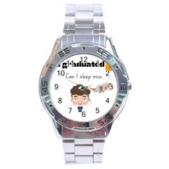 I Graduated Can I Sleep Now  Stainless Steel Analogue Watch