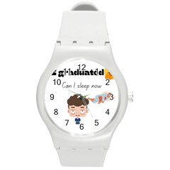 I Graduated Can I Sleep Now  Round Plastic Sport Watch (m)