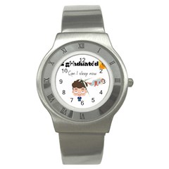 I Graduated Can I Sleep Now  Stainless Steel Watch by Strawcherrys10