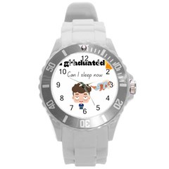 I Graduated Can I Sleep Now  Round Plastic Sport Watch (l) by Strawcherrys10