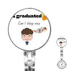 I Graduated Can I Sleep Now  Stainless Steel Nurses Watch by Strawcherrys10