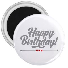 Birthday  3  Magnets by didisemporium