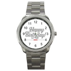 Birthday  Sport Metal Watch by didisemporium