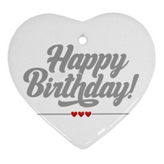 Birthday  Heart Ornament (two Sides)