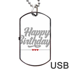 Birthday  Dog Tag Usb Flash (two Sides)