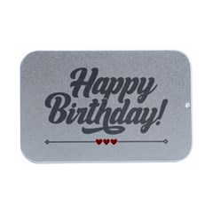 Birthday  Open Lid Metal Box (silver)   by didisemporium