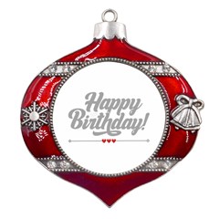 Birthday  Metal Snowflake And Bell Red Ornament by didisemporium