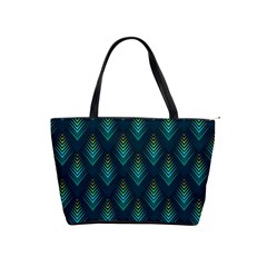 Peacock Texture 3d Pattern Peacock Texture Classic Shoulder Handbag by Loisa77