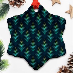 Peacock Texture 3d Pattern Peacock Texture Ornament (snowflake)