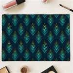 Peacock Texture 3d Pattern Peacock Texture Cosmetic Bag (XXL) Front