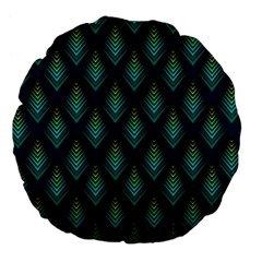 Peacock Texture 3d Pattern Peacock Texture Large 18  Premium Flano Round Cushions by Loisa77