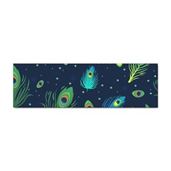 Texture Pattern Green Feather Yellow Peacock Sticker Bumper (10 Pack) by Loisa77