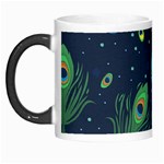 Texture Pattern Green Feather Yellow Peacock Morph Mug Left