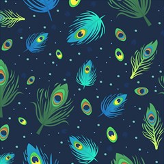 Texture Pattern Green Feather Yellow Peacock Play Mat (square) by Loisa77