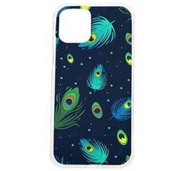 Texture Pattern Green Feather Yellow Peacock Iphone 12 Pro Max Tpu Uv Print Case