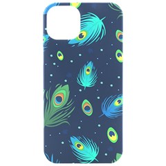 Texture Pattern Green Feather Yellow Peacock Iphone 15 Pro Black Uv Print Pc Hardshell Case by Loisa77