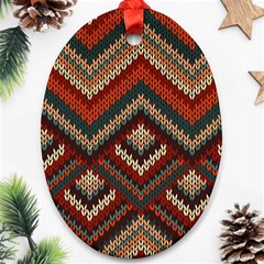 Texture Pattern Fabric Ornament (oval)