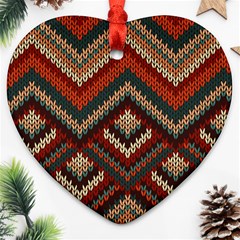 Texture Pattern Fabric Ornament (heart)