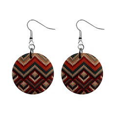 Texture Pattern Fabric Mini Button Earrings by Loisa77