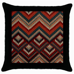 Texture Pattern Fabric Throw Pillow Case (black) by Loisa77