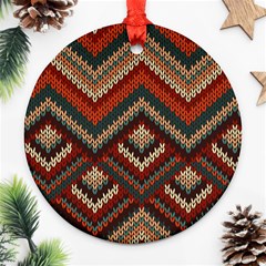 Texture Pattern Fabric Round Ornament (two Sides)