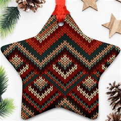 Texture Pattern Fabric Star Ornament (two Sides)