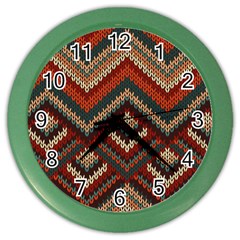 Texture Pattern Fabric Color Wall Clock by Loisa77