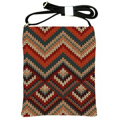 Texture Pattern Fabric Shoulder Sling Bag by Loisa77