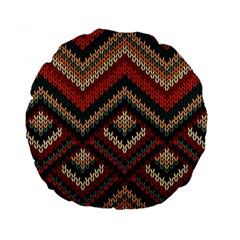 Texture Pattern Fabric Standard 15  Premium Round Cushions by Loisa77