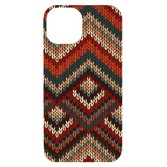 Texture Pattern Fabric Iphone 14 Black Uv Print Case by Loisa77