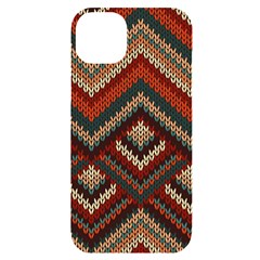 Texture Pattern Fabric Iphone 14 Plus Black Uv Print Case by Loisa77