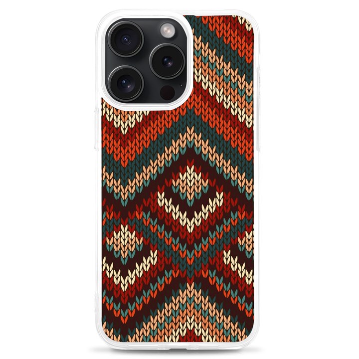 Texture Pattern Fabric iPhone 15 Pro Max TPU UV Print Case