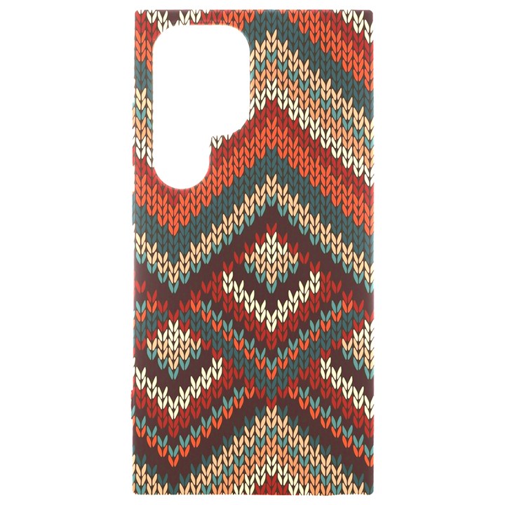 Texture Pattern Fabric Samsung Galaxy S24 Ultra 6.9 Inch Black TPU UV Case