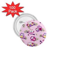 Owls Bird Animal Pattern 1 75  Buttons (100 Pack)  by Loisa77