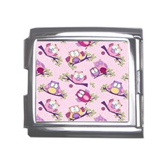 Owls Bird Animal Pattern Mega Link Italian Charm (18mm)