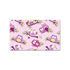 Owls Bird Animal Pattern Sticker (rectangular) by Loisa77