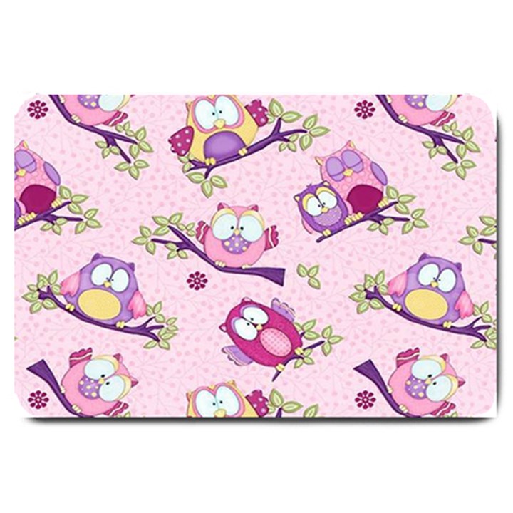 Owls Bird Animal Pattern Large Doormat