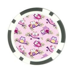 Owls Bird Animal Pattern Poker Chip Card Guard by Loisa77