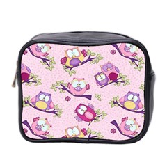 Owls Bird Animal Pattern Mini Toiletries Bag (two Sides) by Loisa77