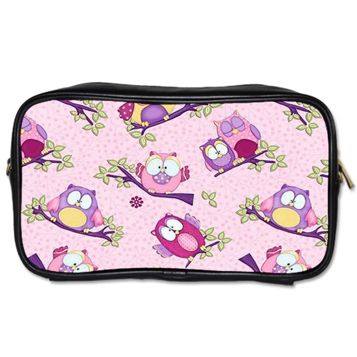 Owls Bird Animal Pattern Toiletries Bag (Two Sides)