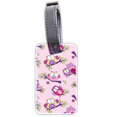 Owls Bird Animal Pattern Luggage Tag (two Sides) by Loisa77