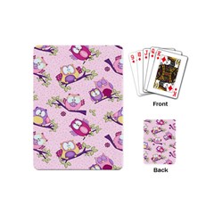 Owls Bird Animal Pattern Playing Cards Single Design (mini) by Loisa77