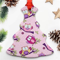 Owls Bird Animal Pattern Ornament (christmas Tree) 