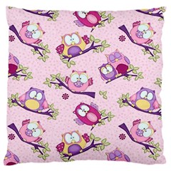 Owls Bird Animal Pattern Standard Premium Plush Fleece Cushion Case (one Side) by Loisa77