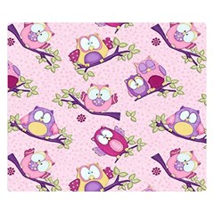 Owls Bird Animal Pattern Two Sides Premium Plush Fleece Blanket (kids Size) by Loisa77