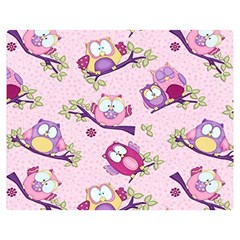 Owls Bird Animal Pattern Two Sides Premium Plush Fleece Blanket (teen Size) by Loisa77